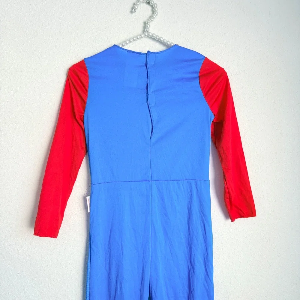 Kids Mario Bros Costume Jumpsuit Overalls Red Long Sleeve Cartoon age 3 / 4